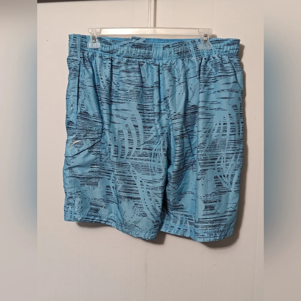 Men's Speedo Board Shorts Blue Size XL Swim Trunks Surf Beach Sports Athletic
